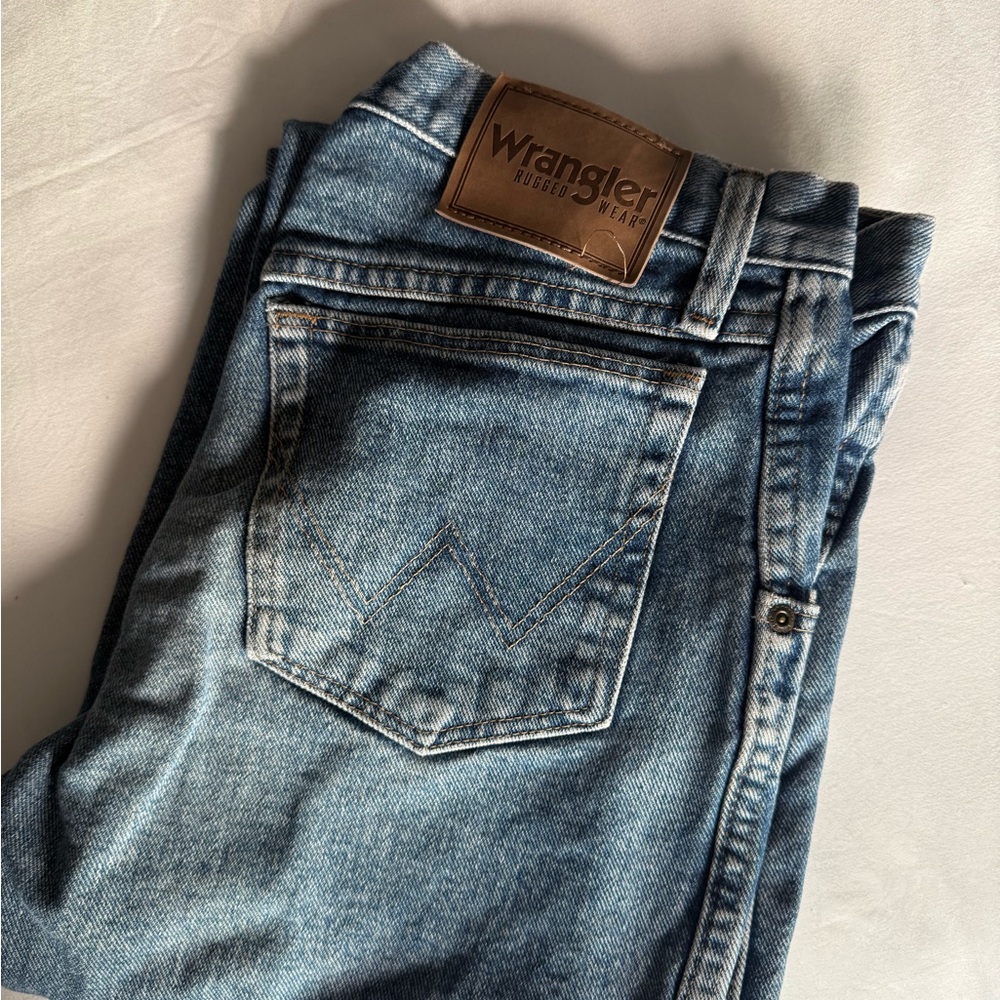 Wrangler mens vintage straight leg jeans